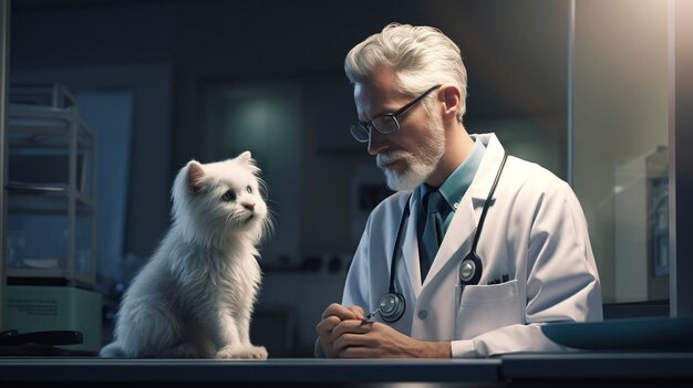 A photo of a vet providing behavioral advice