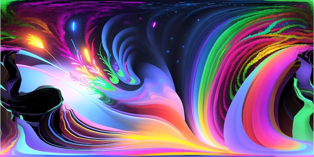 Photo photo of a vibrant and dynamic abstract background with swirling patterns and starlike shapes