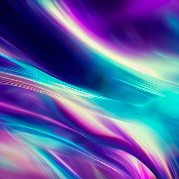 Photo of a vibrant purple and blue abstract background with flowing lines and wispy clouds