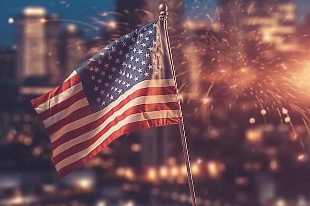 A photo of vibrant USA Independence Day background