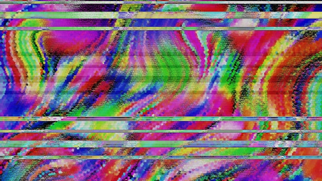 Photo video damage broadcasting error teal blue glitch pattern layer