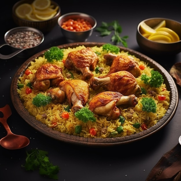 Photo view of tasty yummy and delicious Indian biriyani