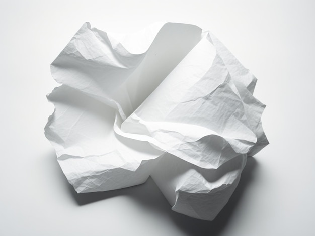 Photo photo view of white crumpled paper