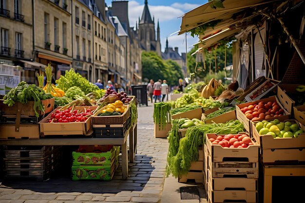 Photo of Village Square with Bustling Market and History