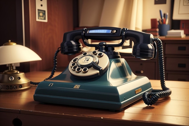 Photo vintage analog telephone