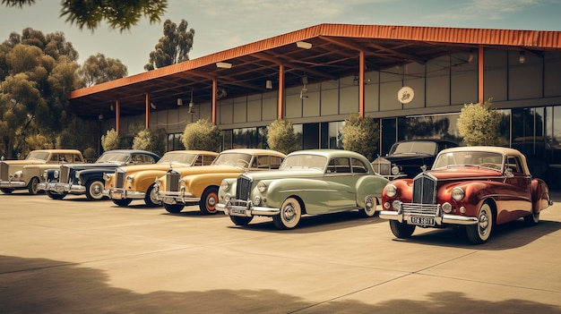 A Photo of a Vintage Car Rental Collection