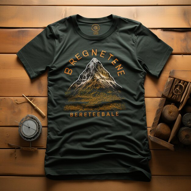 Photo photo of a vintage colored tshirt design concept