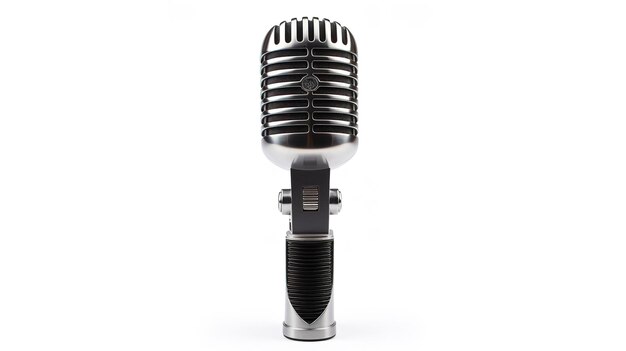 A photo of a vintage microphone full length photo