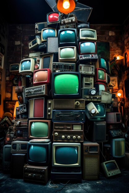 Photo of vintage televisions