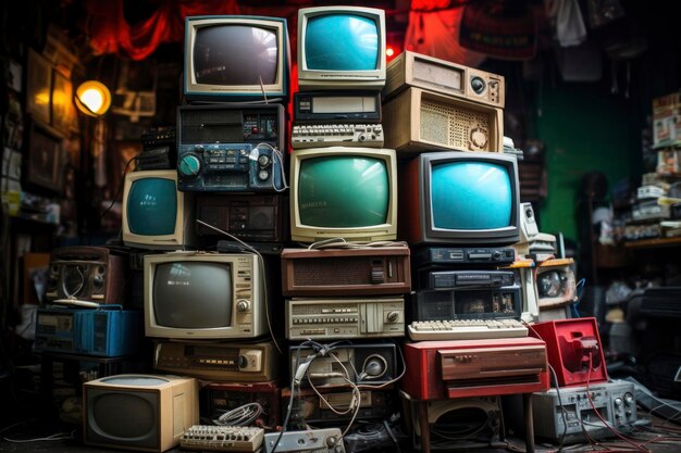 Photo photo of vintage televisions