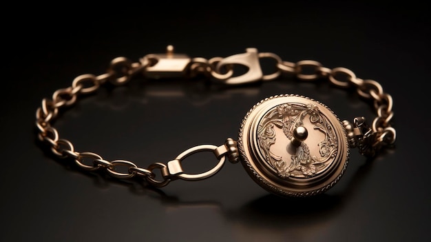 photo of a vintageinspired locket bracelet with a secret compartment