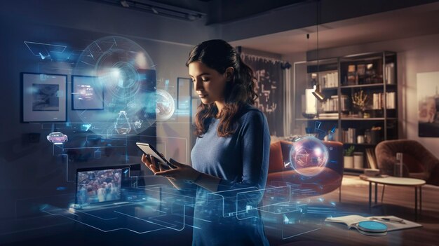 スマートホームを管理する仮想アシスタントの写真