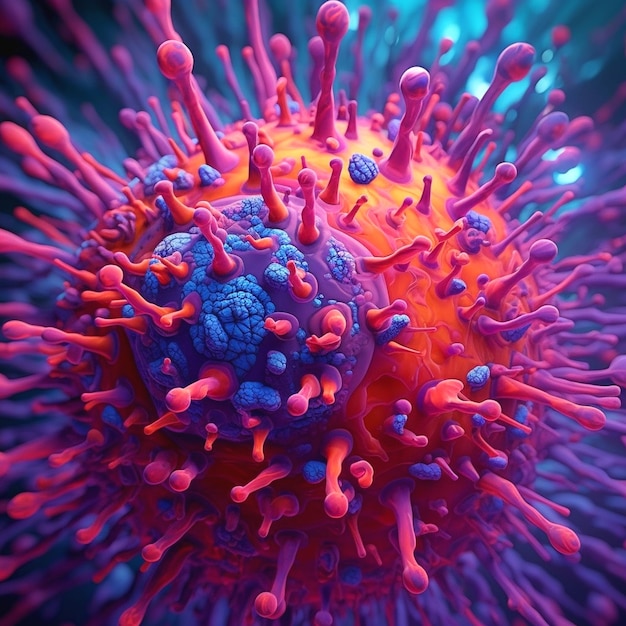 A photo of a virus