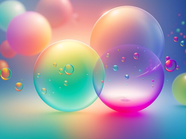 Photo photo vivid blurred cool colorful background with bubble
