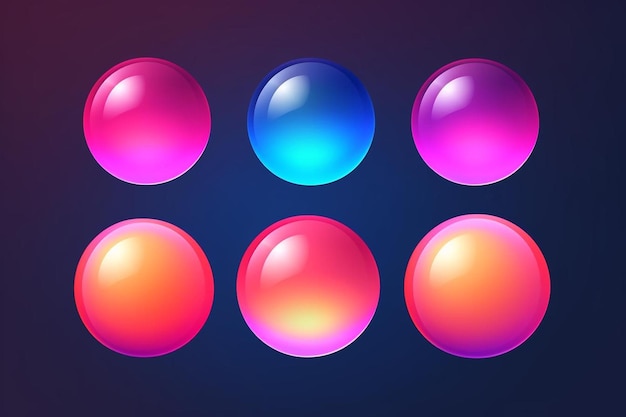 Photo photo of vivid gradient spheres