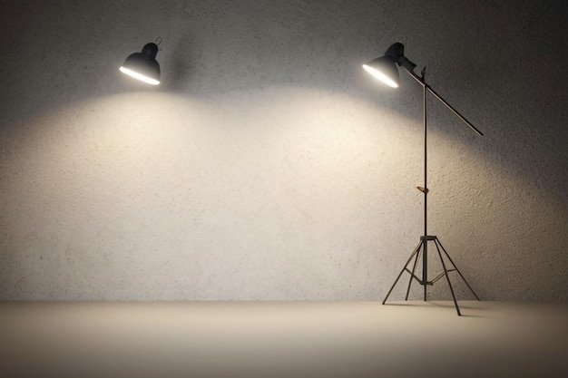 Photo photo of wall background with the spotlight