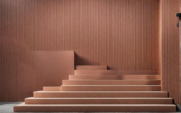 A photo of the wall with stairs for mockup