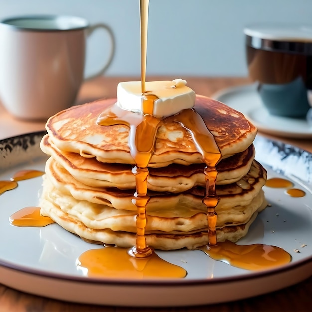 Photo of warm pancake food photography