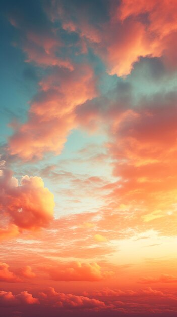 Photo warm sky mobile phone wallpaper