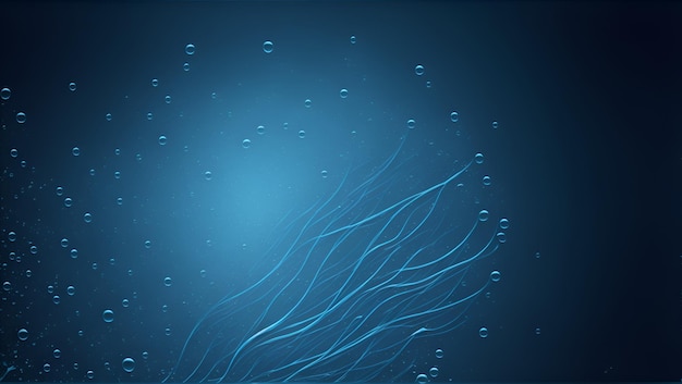 Photo of water bubbles on a dark blue background