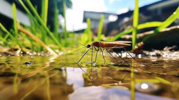 Foto foto di water strider su un terreno