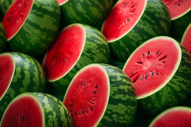 Photo watermelons at store close up grocery shopping