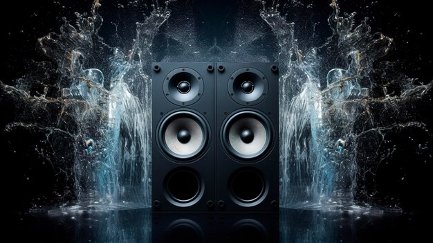 A photo of waterproof speakers full length photo