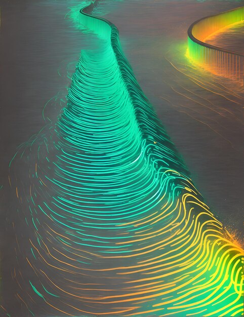 Photo of a wave in the middle of a body of water