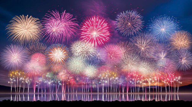 A photo of a wedding fireworks display