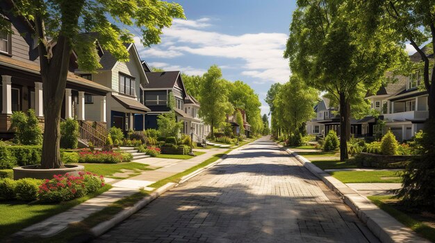 A photo of a wellmaintained residential neighbor