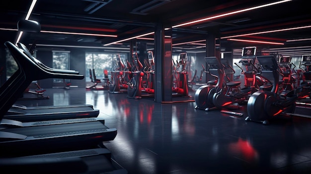 A photo of a wellorganized cardio machine area