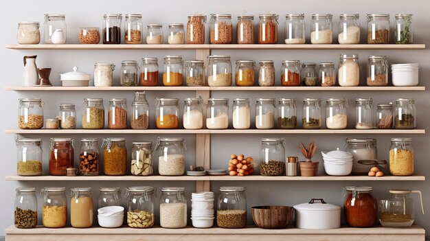 A photo of a wellorganized kitchen pantry 3