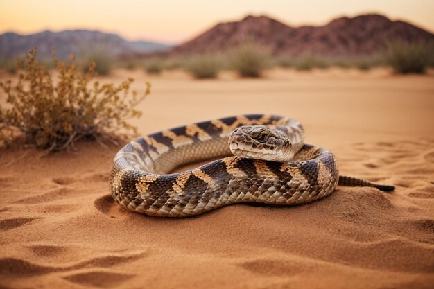 Photo photo western diamondback rattlesnake