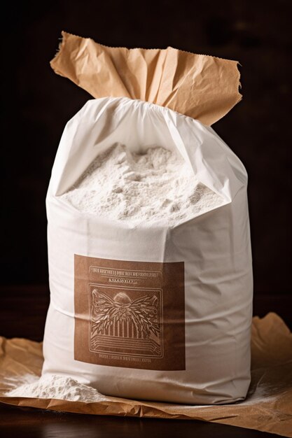 photo of wheat flour and wheat bars on a isolated background