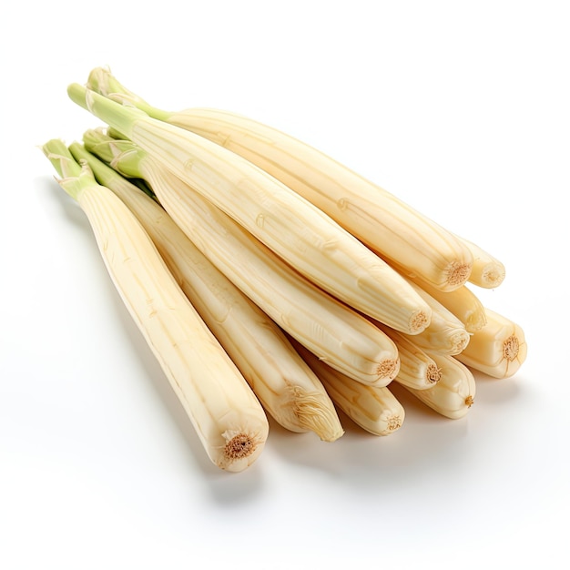 A photo of a white asparagus vegetable realistic white generated by artificial intelligence