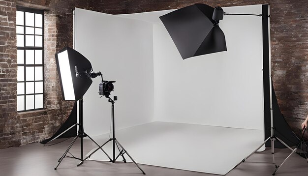 a photo of a white backdrop for a photo shoot