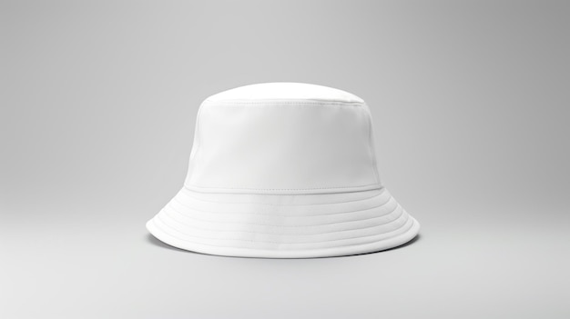 Photo photo of white bucket hat isolated on white background