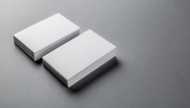 Photo photo of white business cards template for branding identity for graphic designers presentation