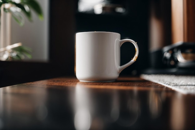 photo of white glasses mockup