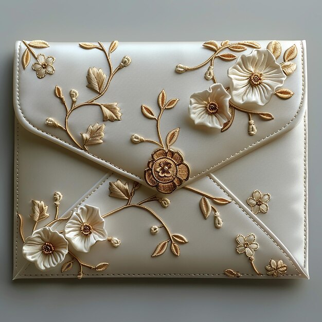 a photo of white lover letter design with flower