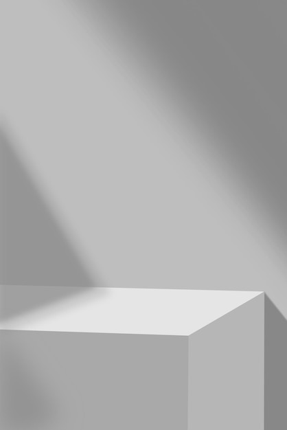 Photo photo white podium pedestal product 3d rendering on white background