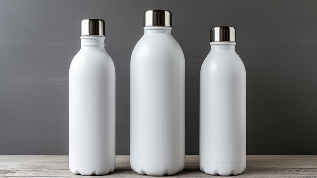 photo white reusable water bottle Generative AI