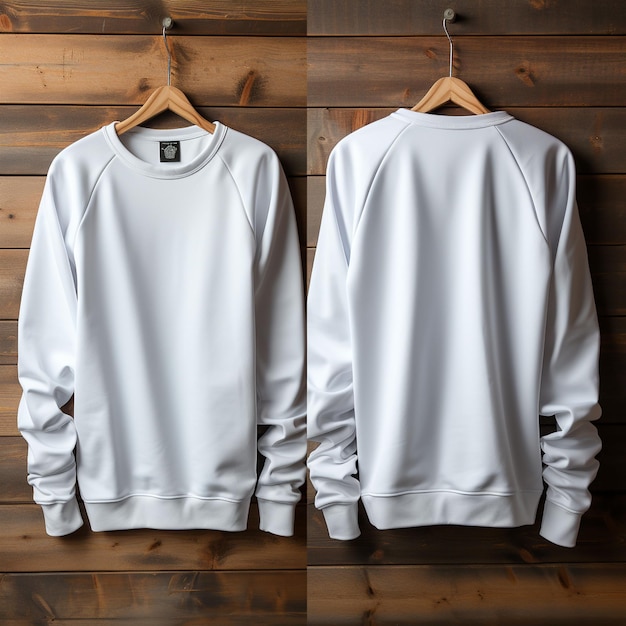 photo white sweater front and back