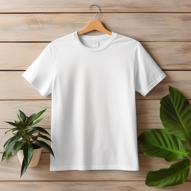 Photo of white t shirt for mockup design