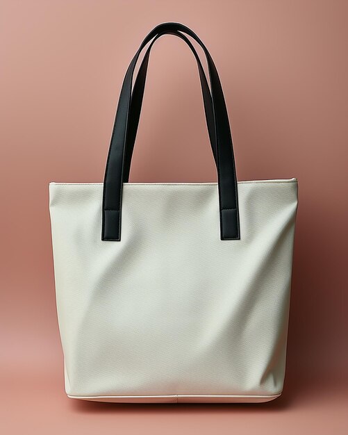 photo white tote bag isolated