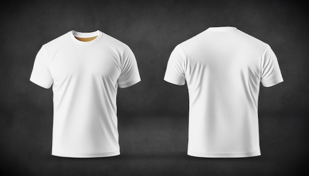 photo white tshirts with copy space on black background