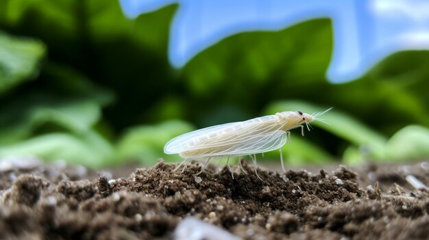 Photo photo of whitefly on a ground