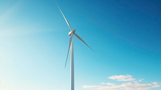 Photo a photo of a wind turbine against a clear blue sky