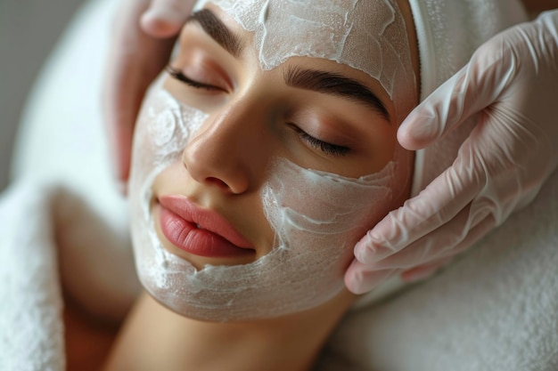 Photo of woman skin care treatment