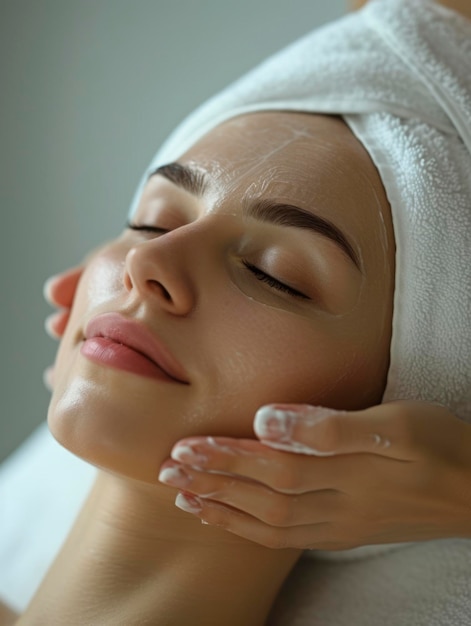 Photo of woman skin care treatment